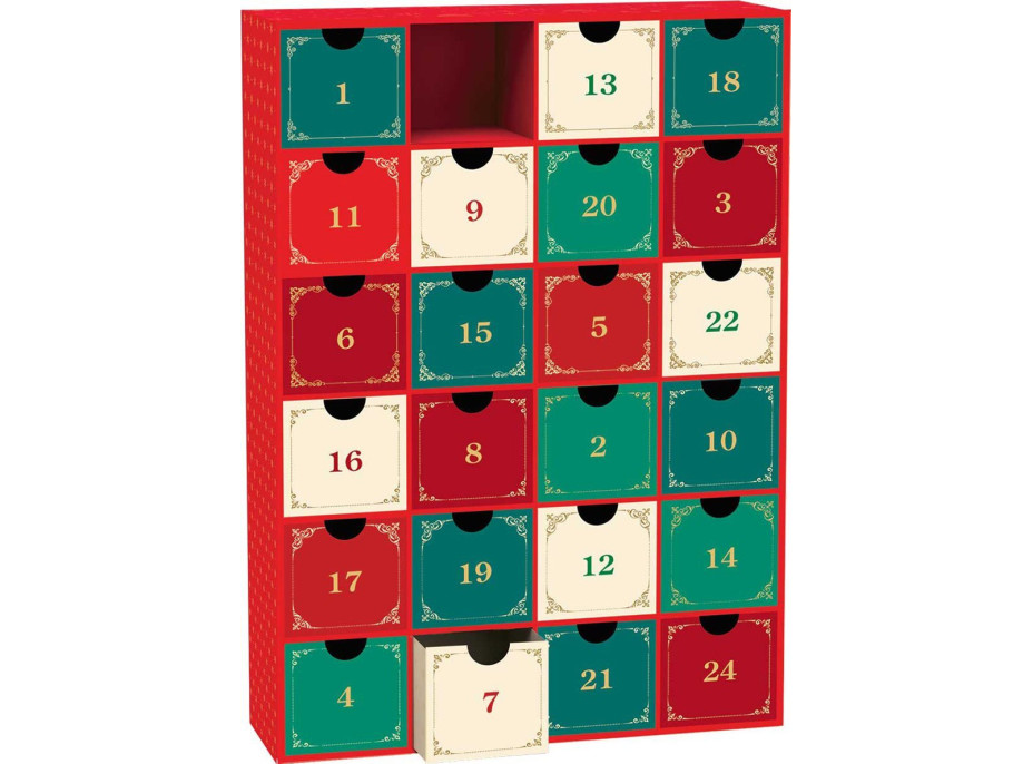 EUROGRAPHICS Puzzle Adventný kalendár: Fine Art Vianoce 24x50 dielikov