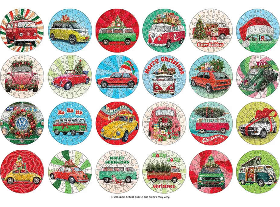 EUROGRAPHICS Puzzle Adventný kalendár: Volkswagen 24x50 dielikov