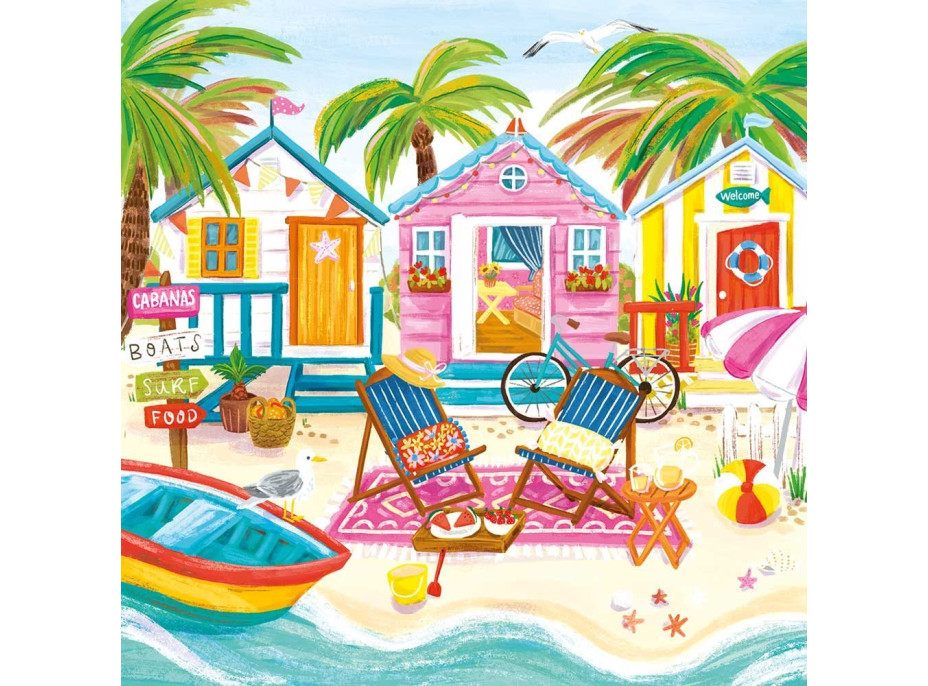 MAGNOLIA Puzzle Chatky na pláži 1023 dielikov