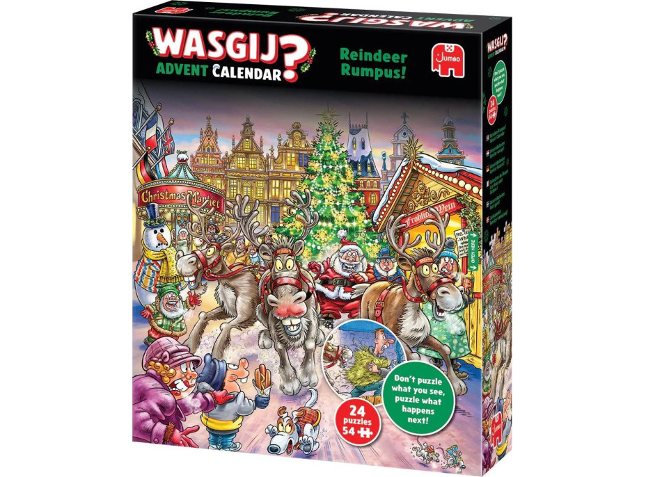 JUMBO Puzzle WASGIJ Adventný kalendár: Splašenie soby! 24x54 dielikov