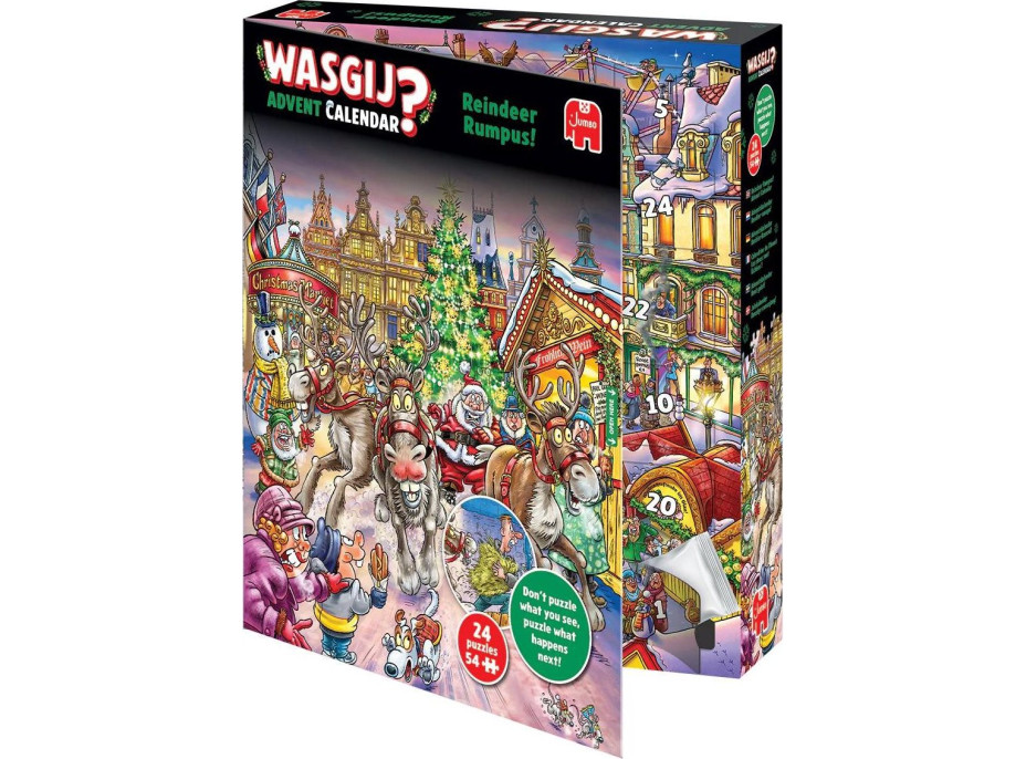 JUMBO Puzzle WASGIJ Adventný kalendár: Splašenie soby! 24x54 dielikov