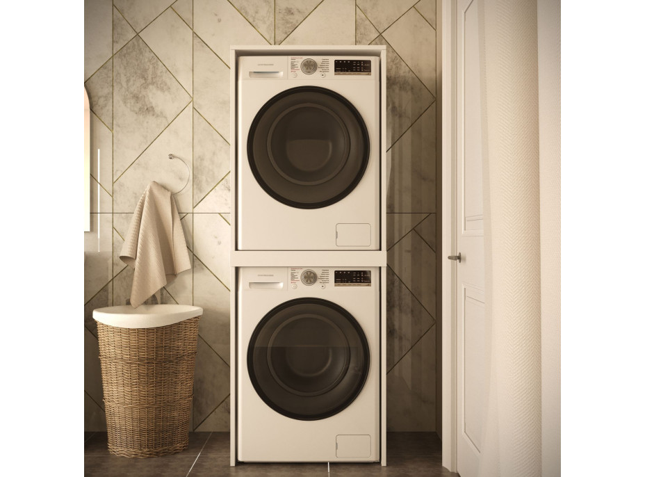 Skriňa na práčku a sušičku - biela