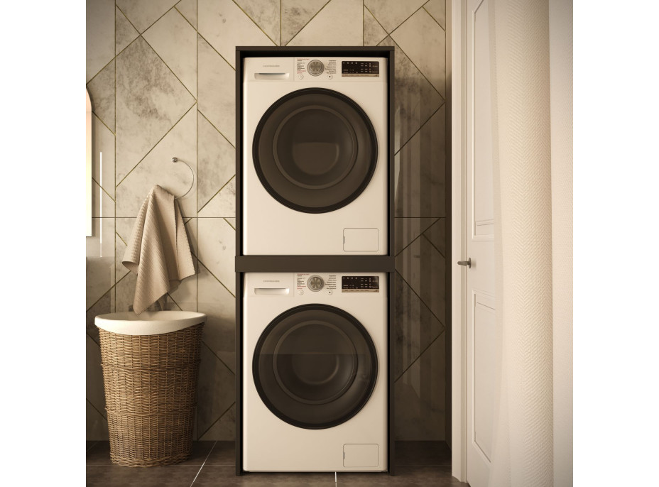 Skriňa na práčku a sušičku - čierna