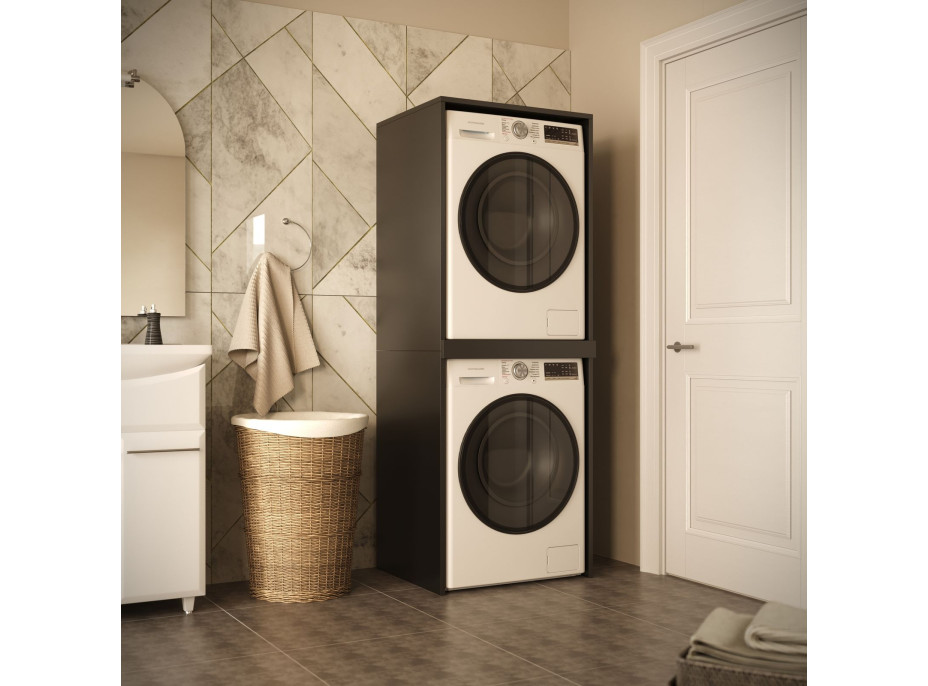 Skriňa na práčku a sušičku - čierna
