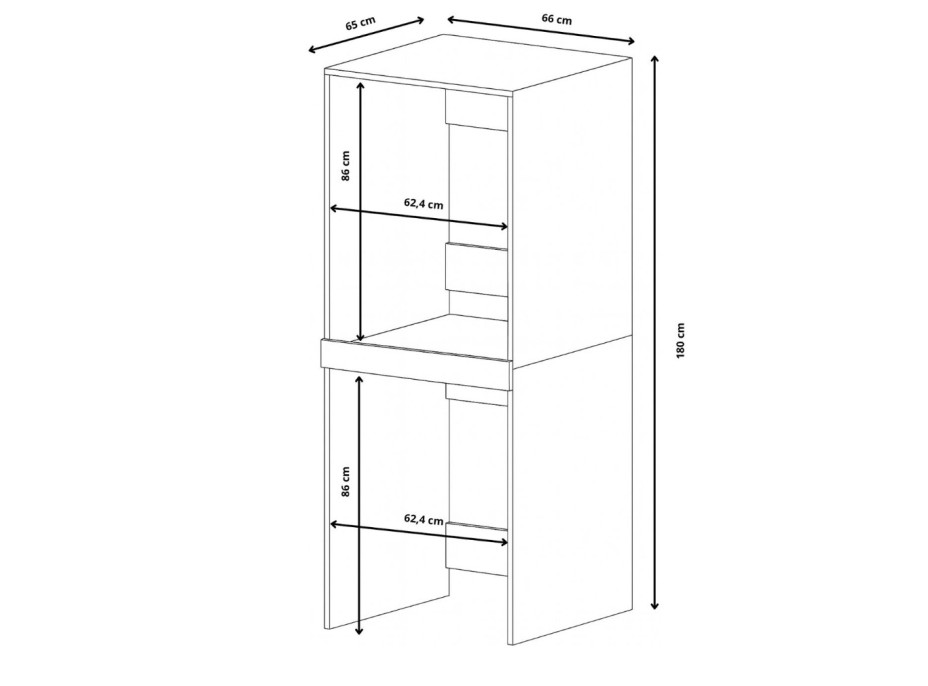 Skriňa na práčku a sušičku - čierna