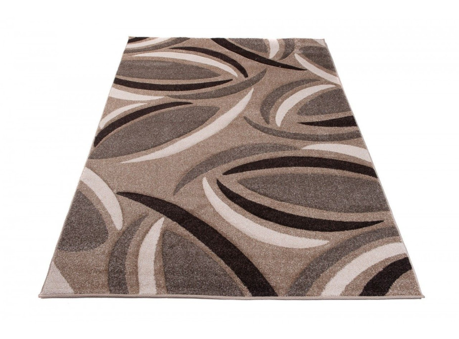 Moderný kusový koberec MATRA tmavo béžový C804B