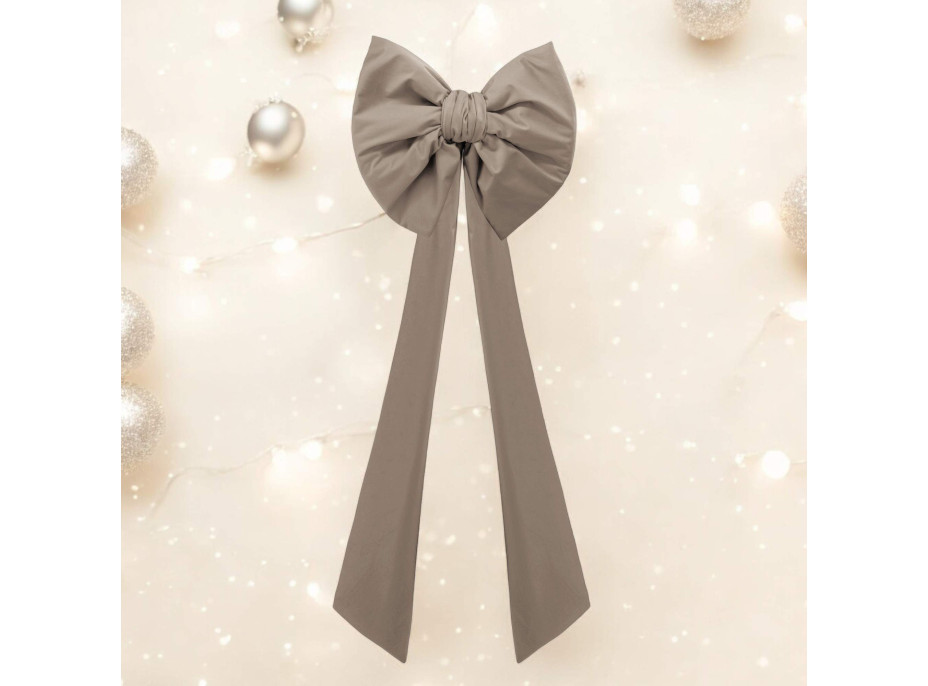 Ozdobná mašľa DECO Velvet Glam Bow XXL 48x45x150 cm - béžová