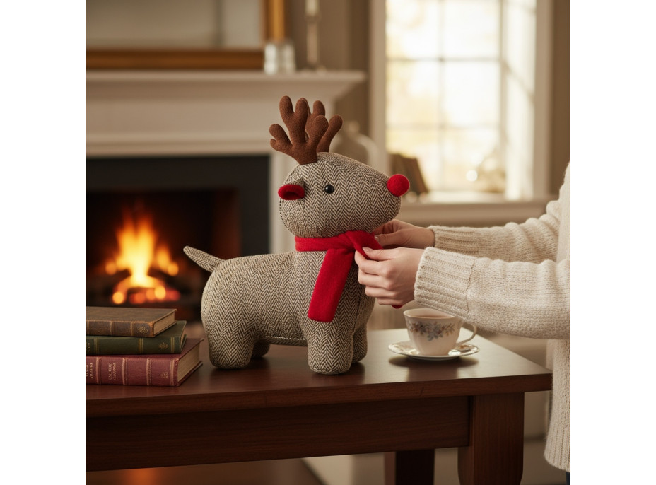 Zarážka do dverí JELEN - 24x20 cm - béžový