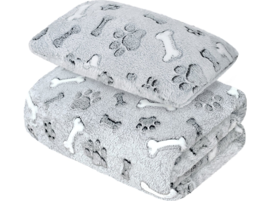 Deka pre psov DOGGY Dream 100x70 cm + vankúšik 20x30 cm