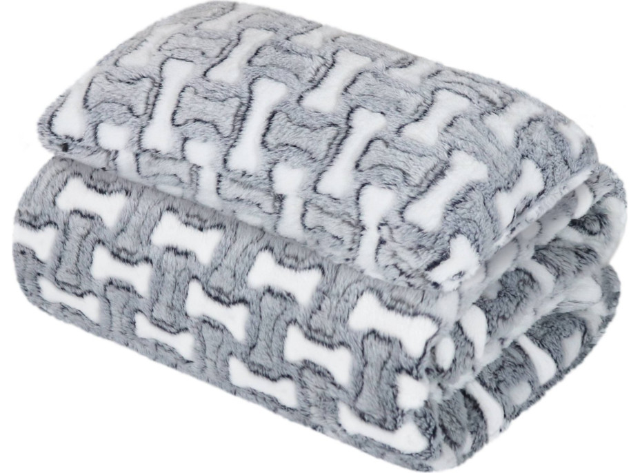 Deka pre psov WOOFIE Bones 50x70 cm + vankúšik 20x30 cm