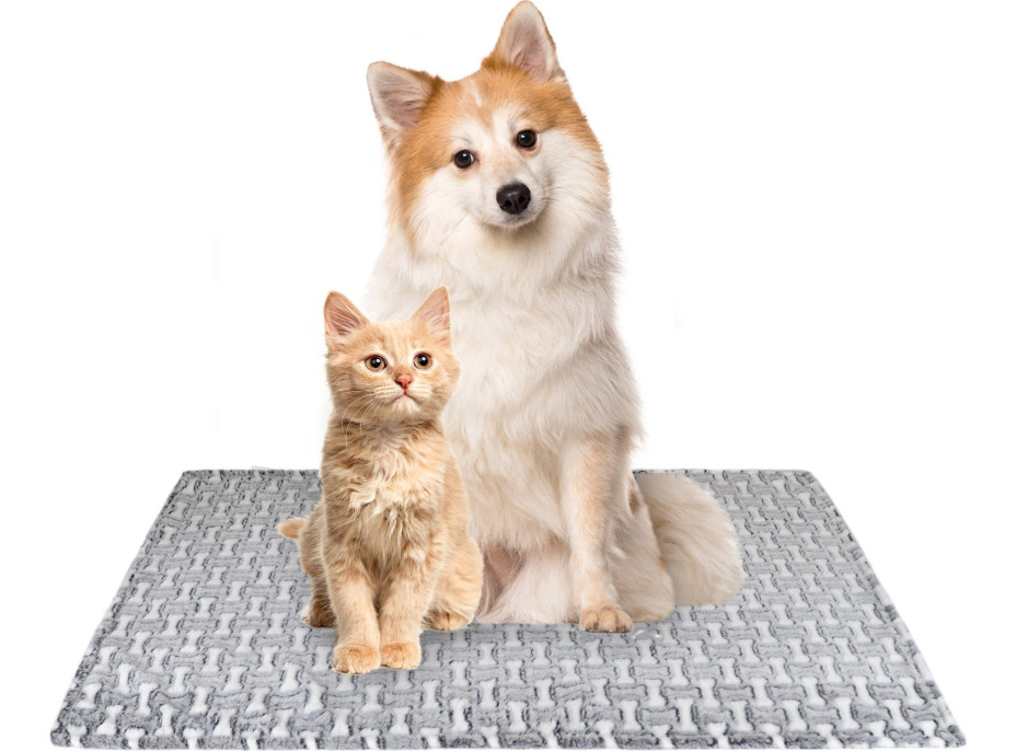 Deka pre psov WOOFIE Bones 100x70 cm + vankúšik 20x30 cm