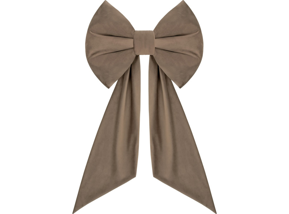 Ozdobná mašľa DECO Velvet Glam Bow 50x40+50 cm - béžová