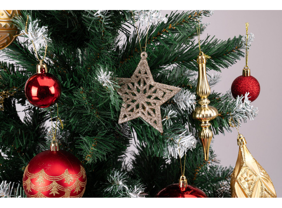 Sada vianočných ozdôb na stromček MARIEN - 70 kusov - červené/zlaté