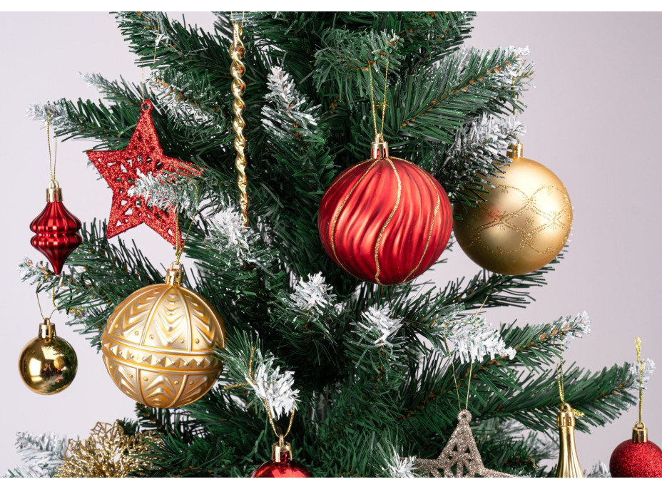 Sada vianočných ozdôb na stromček MARIEN - 70 kusov - červené/zlaté