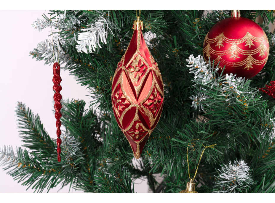 Sada vianočných ozdôb na stromček MARIEN - 70 kusov - červené/zlaté