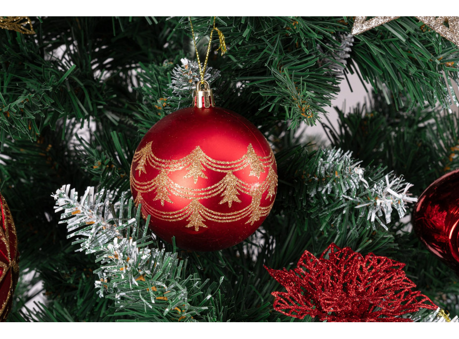 Sada vianočných ozdôb na stromček MARIEN - 70 kusov - červené/zlaté