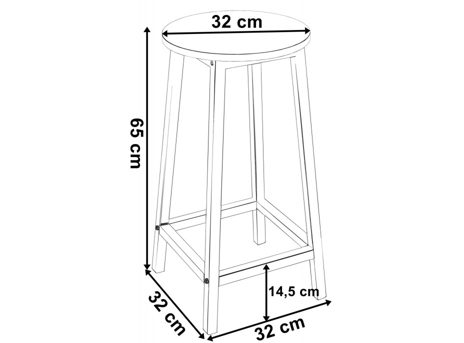 Barová stolička FLINT Modern oak - dub/biela