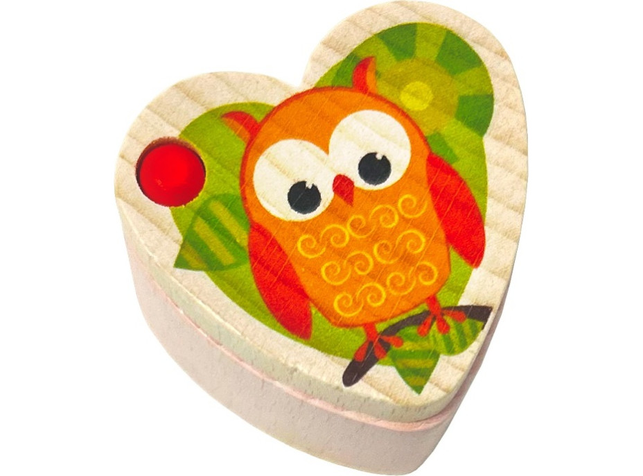 Hess Krabička na zúbky Sovičky svetlo ružová