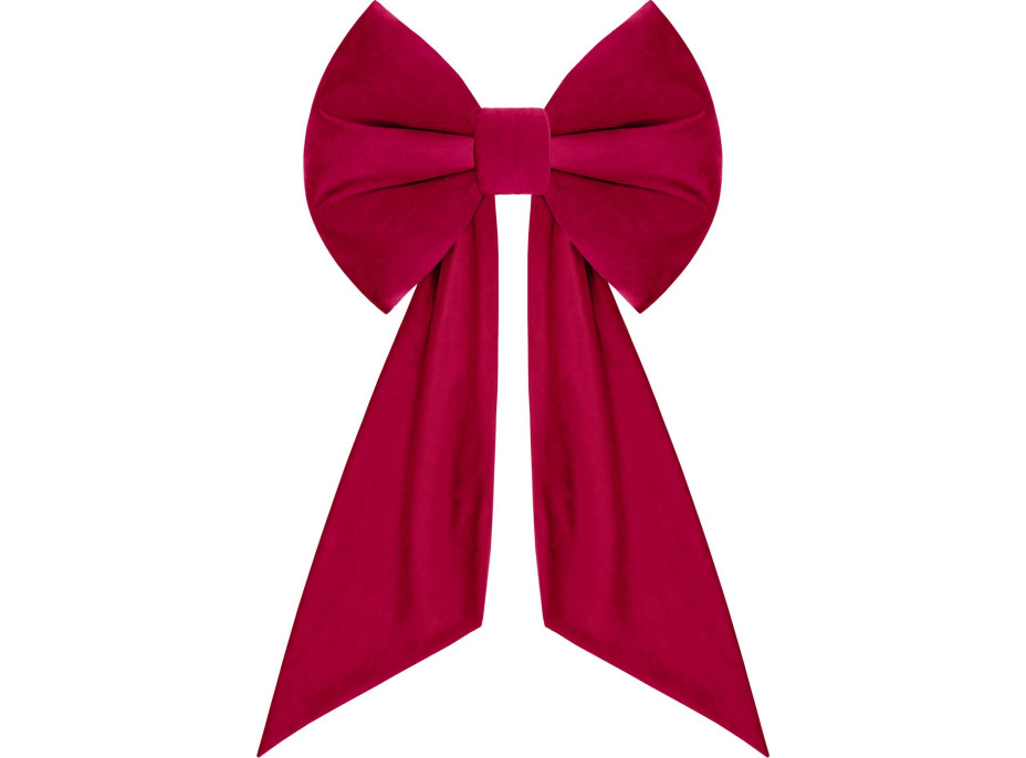 Ozdobná mašľa DECO Velvet Glam Bow 50x40+50 cm - červená