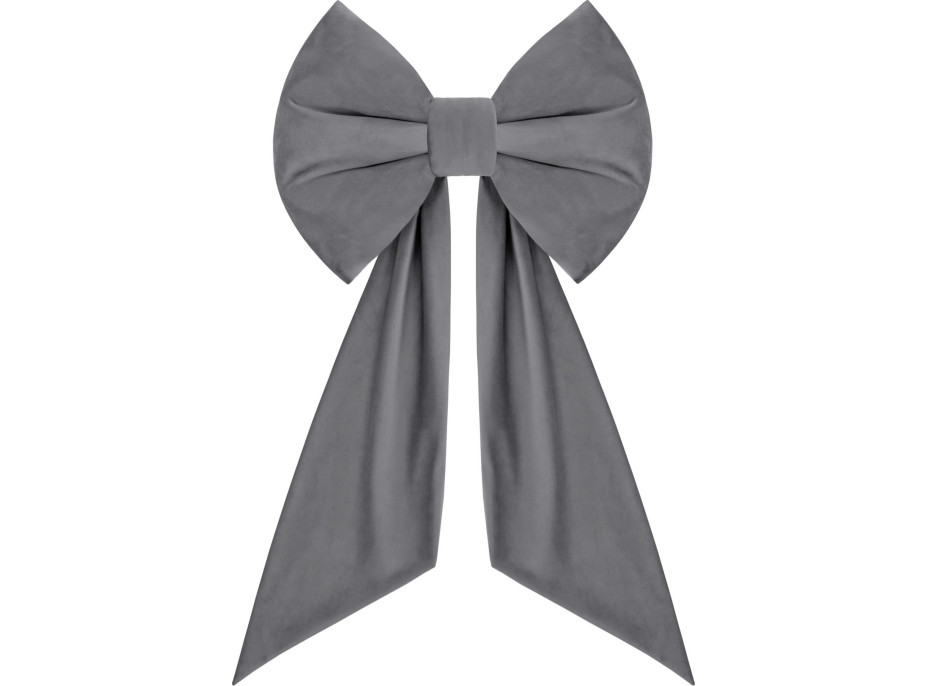 Ozdobná mašľa DECO Velvet Glam Bow 50x40+50 cm - šedá