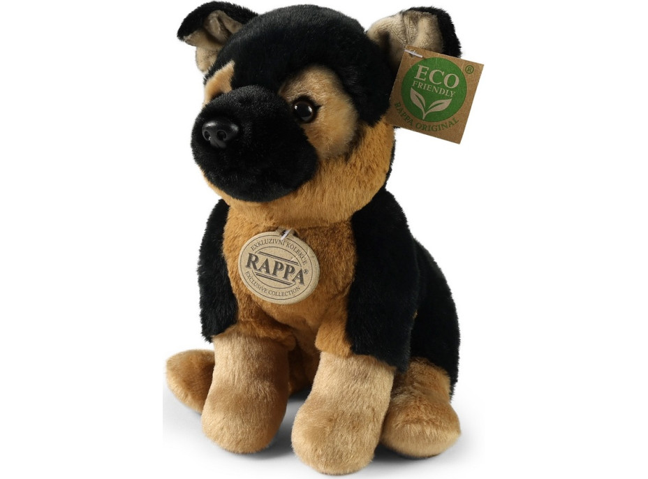 Rappa Plyšový pes nemecký ovčiak sediaci 23 cm SOFT COLLECTION, ECO-FRIENDLY