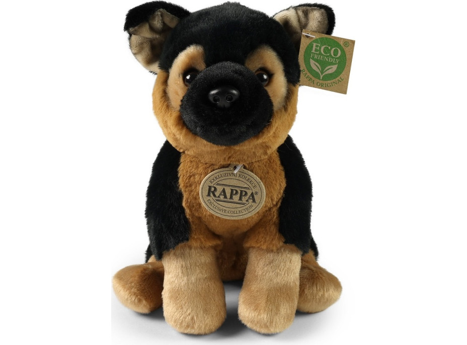 Rappa Plyšový pes nemecký ovčiak sediaci 23 cm SOFT COLLECTION, ECO-FRIENDLY