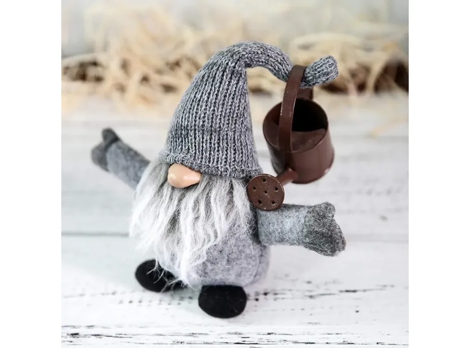 Vianočný škriatok 32 cm - šedý