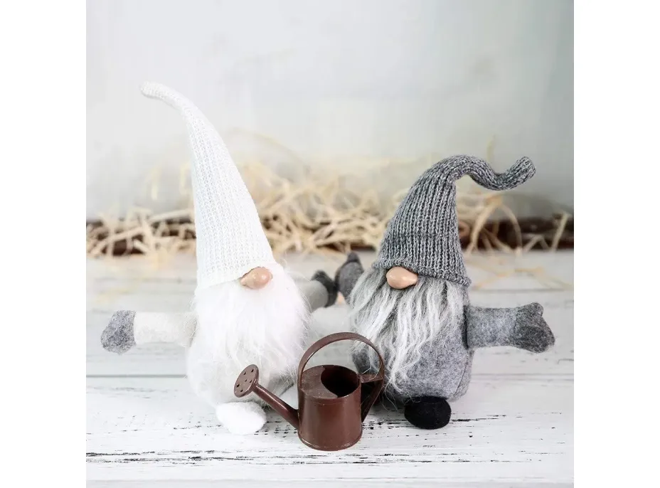 Vianočný škriatok 32 cm - šedý