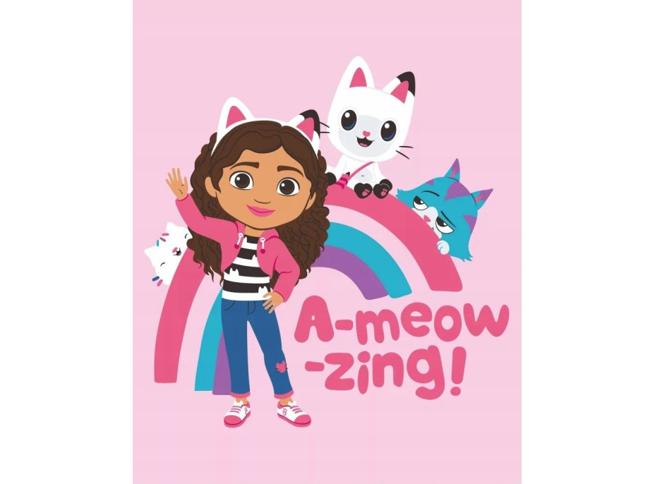 Detská deka POLAR 100x140 cm - Gábinin kúzelný domček - A-meow-zing!