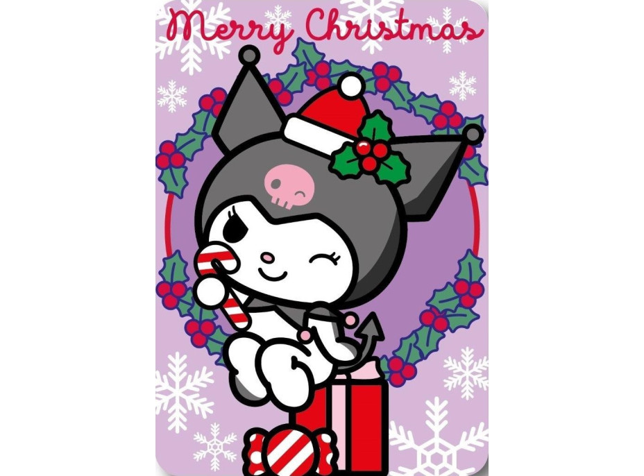 Detská deka POLAR 100x140 cm - Kuromi - Merry Christmas