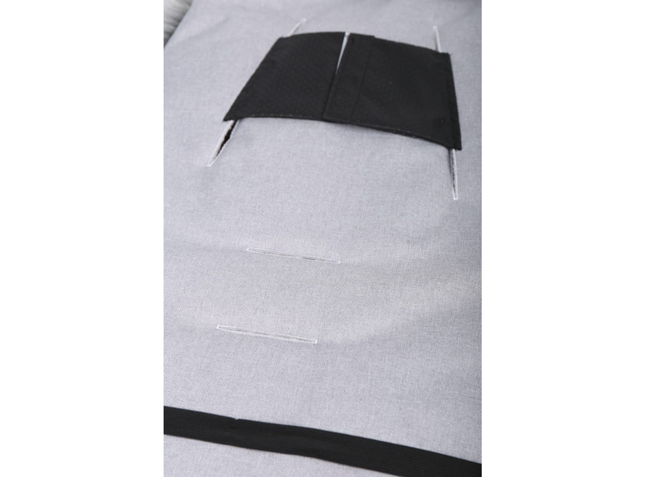 Detský fusak do kočíka BABYMAM Premium - svetlo šedý melange/sivý