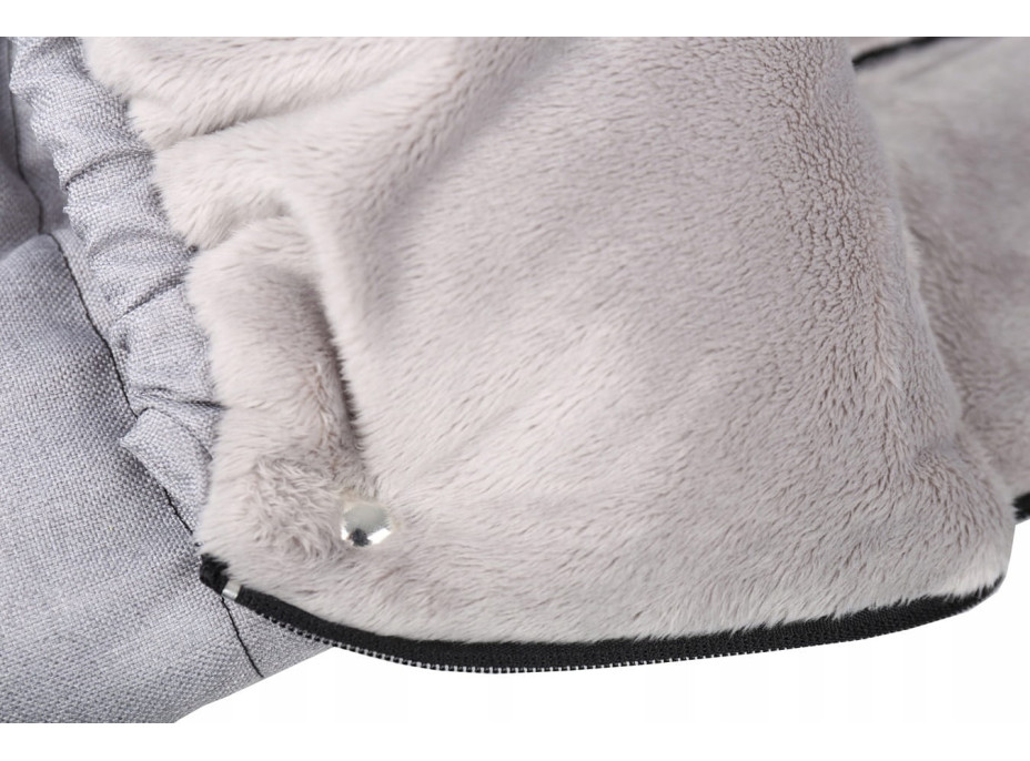 Detský fusak do kočíka BABYMAM Premium - svetlo šedý melange/sivý