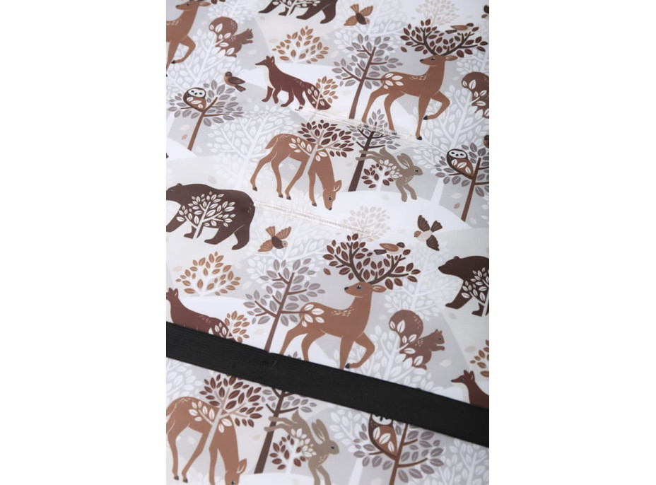 Detský fusak do kočíka BABYMAM Premium - Zimný les/béžový