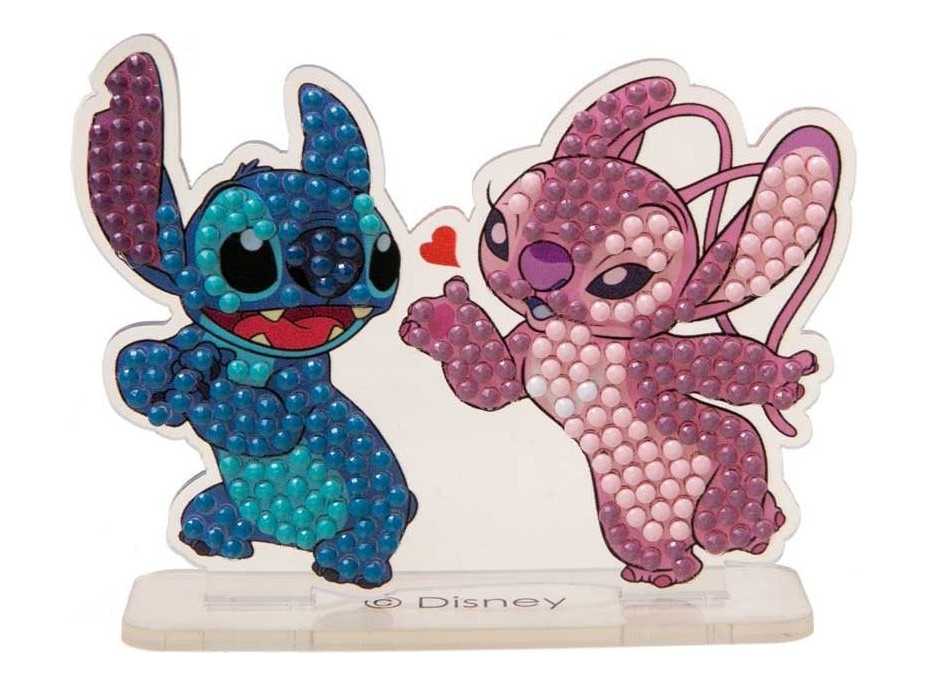 CRAFT ID Diamantové maľovanie Angel a Stitch so stojanom