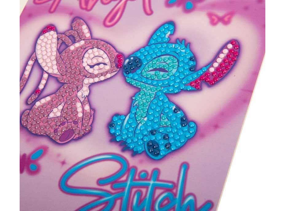 CRAFT ID Diamantové maľovanie Angel a Stitch so stojanom