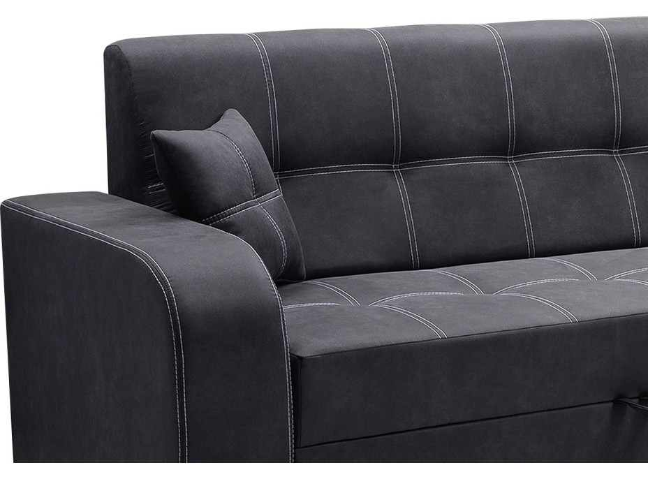 Rohová sedacia súprava SOLUŇ - čierna, pravá
