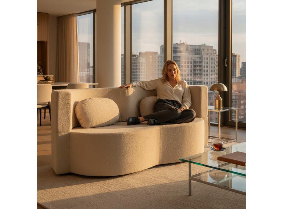 Penová pohovka BILL 200 - rozkladacia - béžová