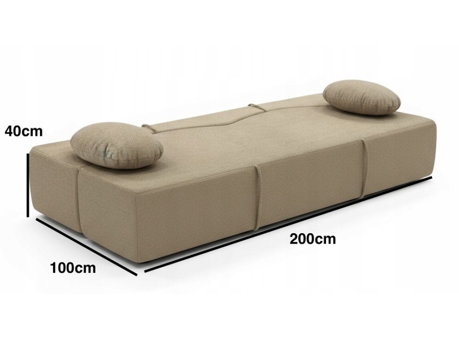 Penová pohovka BILL 200 - rozkladacia - béžová