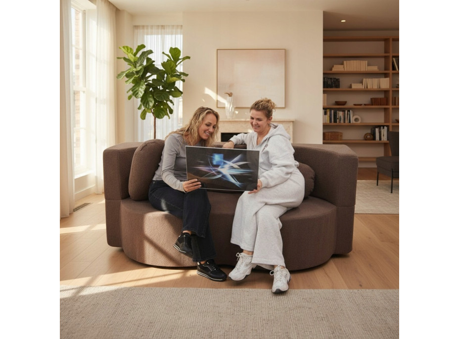 Penová pohovka BILL 200 - rozkladacia - hnedá