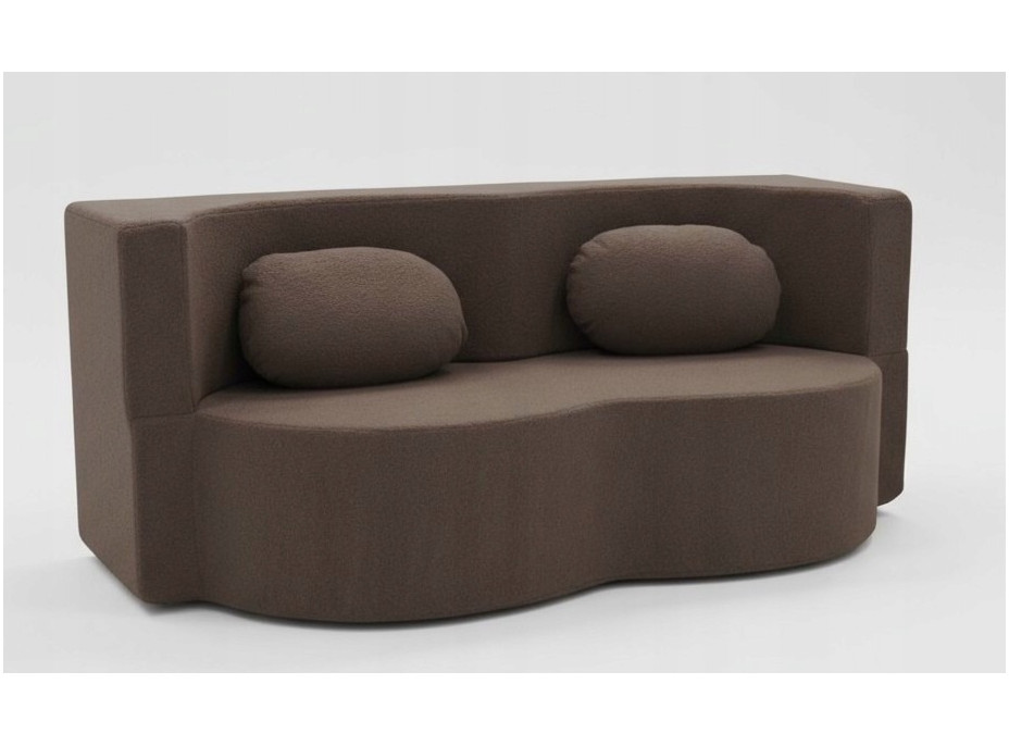 Penová pohovka BILL 200 - rozkladacia - hnedá