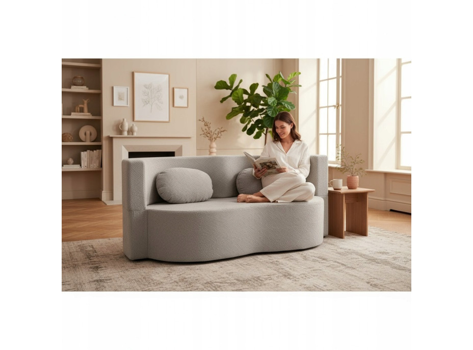 Penová pohovka BILL 200 - rozkladacia - šedá