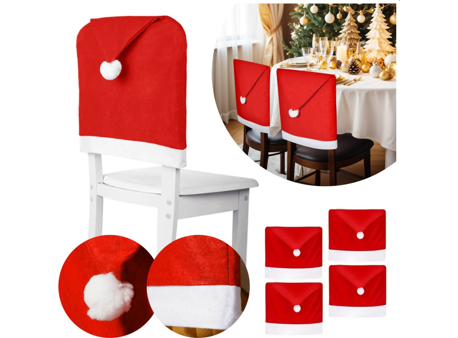 Poťah na stoličku SANTA 65x50 cm - červený