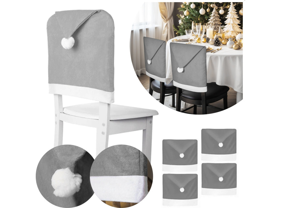 Poťah na stoličku SANTA 65x50 cm - šedý