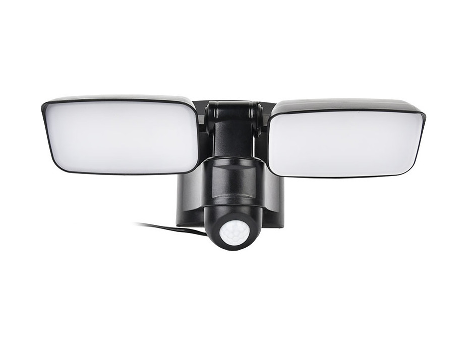 Solight LED solárne osvetlenie so senzorom, 9W, 850lm, 4000K, Li-Ion, čierna