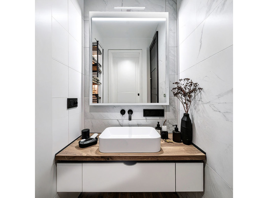 Solight LED kúpeľňové osvetlenie nad zrkadlo 3v1, 7W, 455lm, 4000K, IP44, 40cm, chróm