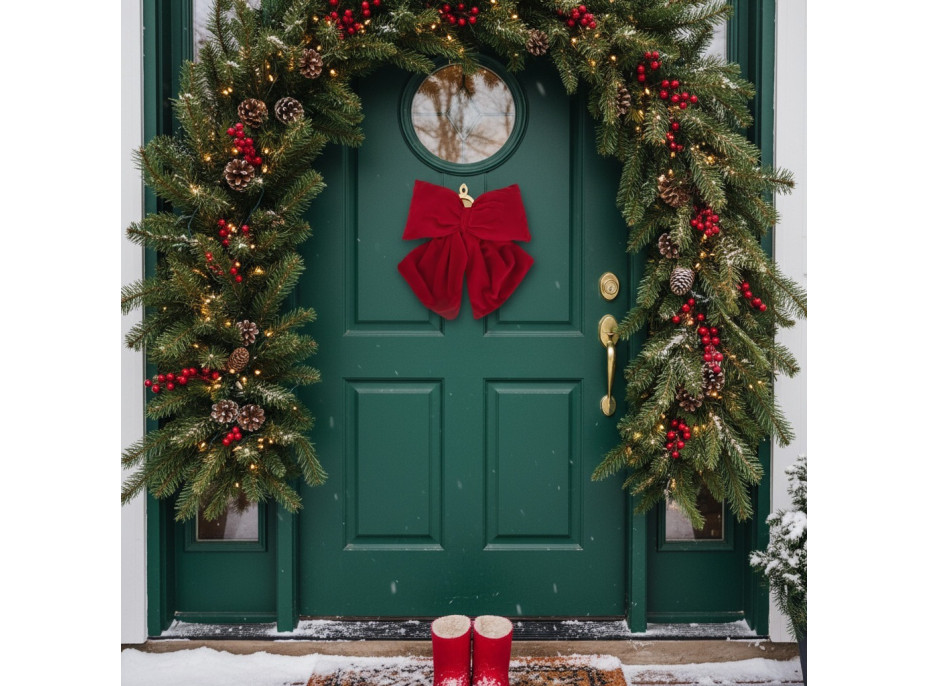 Dekoračná mašľa Rich Red Bow 29x33 cm - červená