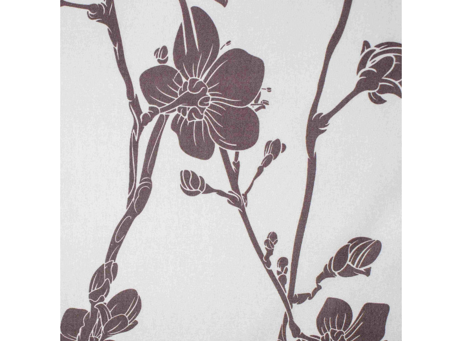 Posteľné obliečky z mikrovlákna SATIN TOUCH - 160x200 cm - biele / hnedé