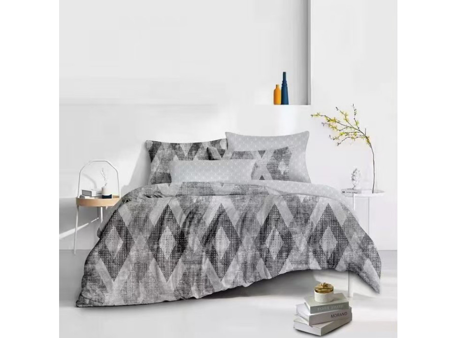 Posteľné obliečky z mikrovlákna SATIN LOFT - 160x200 cm - šedé