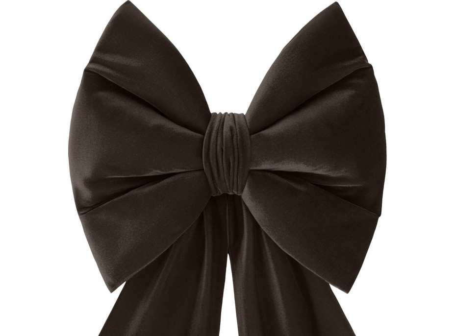 Ozdobná mašľa DECO Velvet Glam Bow XXL 48x45x150 cm - hnedá
