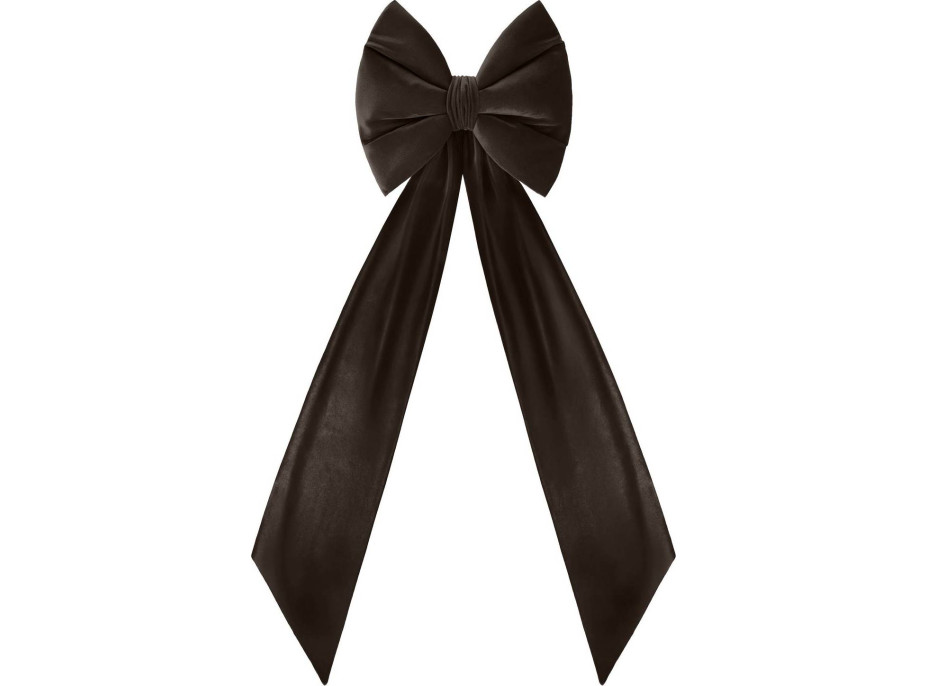 Ozdobná mašľa DECO Velvet Glam Bow XXL 48x45x150 cm - hnedá